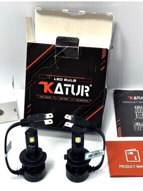 KATUR H7 LED Headlight Bulbs 2pc Set New -Box Damaged -Car Auto Lighting Upgrade